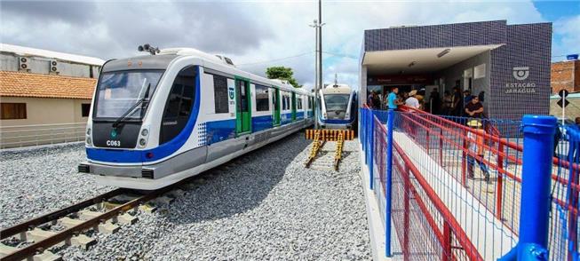 VLT de Maceió, na estação Jaraguá